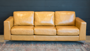 Emmy Tan Leather Couch/Sofa rental Phoenix, AZ