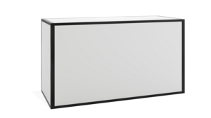 Avenue Powder Black Frame - White Insert Bar 6' rental New York, NY