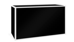 Avenue Powder White Frame - Black Insert Bar 6' rental New York, NY