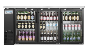 Black Counter Height Glass Bar Back Refrigerator rental New York, NY