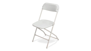 White Samsonite Plastic Folding Chair rental Phoenix, AZ
