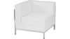 White Soho Corner Chair Left rental in New York, NY