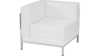 White Soho Corner Chair Right rental in New York, NY