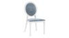 Louis XV Chair White - Rain Velvet Cushions rental in New York, NY