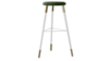 Tivoli Stool White Polished Gold - Emerald Velv... rental in New York, NY