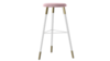 Tivoli Stool White Polished Gold - Dusty Rose V... rental in New York, NY