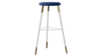 Tivoli Stool White Polished Gold - Sapphire Vel... rental in New York, NY