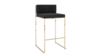 Paramount Stool Polished Gold - Black Velvet Cu... rental in New York, NY
