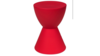 Red Hourglass Drum Side Table rental in New York, NY