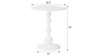 White Metal 15" Round Side End Table rental in New York, NY