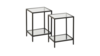 Glass End Table Black Frame rental in New York, NY