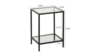 Glass End Table Black Frame rental in New York, NY