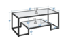 Glass Coffee Table Black Frame rental in New York, NY