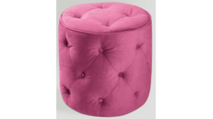 Pink Tufted Ottoman 17" Diameter rental New York, NY