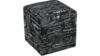 Script Pattern Cube Ottoman rental in New York, NY