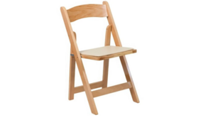 Natural Wood Folding Chair rental Austin, TX