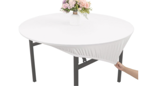 Spandex Table Cover - White (60" tabletop) rental Phoenix, AZ