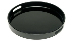Black Lacquer Tray Round 13.5" rental New York, NY