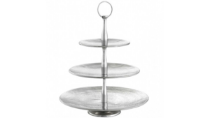 Stainless Three Tier Rice Pattern Display 17" rental New York, NY