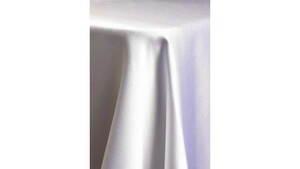 120" Tablecloth Lamour - Ultra White rental Phoenix, AZ