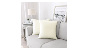 Ivory Velvet Throw Pillow 18" - Set of 2 rental New York, NY