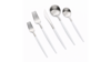 Vera Silver White Handle Dinner Fork (Pack of 10) rental in New York, NY