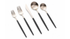Vera Silver Black Handle Dinner Fork (Pack of 10) rental in New York, NY