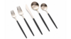 Vera Silver Black Handle Salad Fork (Pack of 10) rental in New York, NY