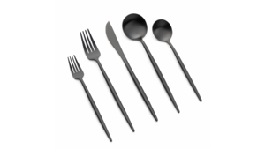 Vera Black Teaspoon (Pack of 10) rental New York, NY
