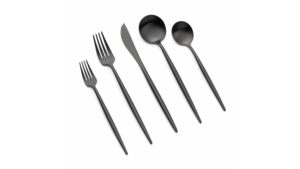 Vera Black Tablespoon (Pack of 10) rental New York, NY