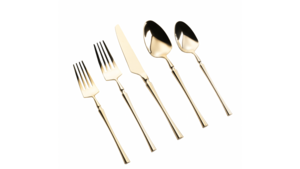 Irene Champagne Gold Dinner Fork 18/10 (Pack of... rental New York, NY