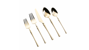 Irene Champagne Gold Dinner Knife 18/10 (Pack o... rental New York, NY