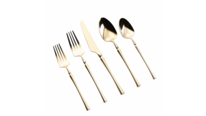 Irene Champagne Gold Salad Fork 18/10 (Pack of 10) rental New York, NY