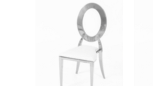 Stainless Steel Chair - "O" Silver rental Miami-Ft. Lauderdale, FL