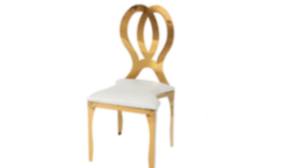 Stainless Steel Chair - Heart Gold rental Miami-Ft. Lauderdale, FL