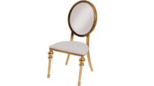 Stainless Steel Chair - Louis Pop Gold rental Miami-Ft. Lauderdale, FL