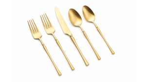 Irene Gold Salad Fork 18/10 (Pack of 10) rental New York, NY