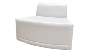 Lounge - White Armless Corner Chair rental Miami-Ft. Lauderdale, FL