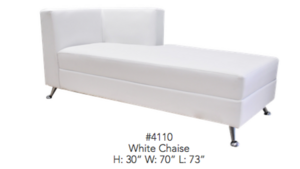 Lounge - White Chaise rental Miami-Ft. Lauderdale, FL