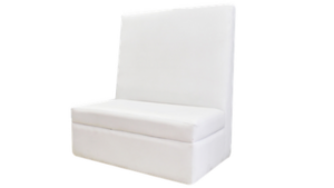 Lounge - White High Back Double Flat rental Miami-Ft. Lauderdale, FL