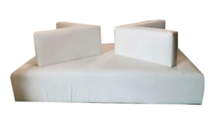 Lounge - White Rectangular Divided Bench rental Miami-Ft. Lauderdale, FL