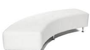 Lounge - White Serpentine Ottoman rental Miami-Ft. Lauderdale, FL