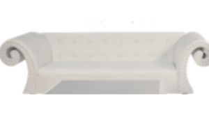 Lounge - White Swirl Sofa rental Miami-Ft. Lauderdale, FL