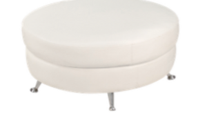 Lounge - White 48" Round Ottoman rental Miami-Ft. Lauderdale, FL