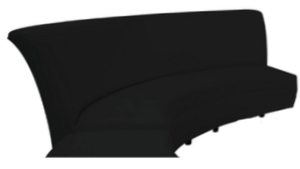 Lounge - Black Curved High Back Sofa rental Miami-Ft. Lauderdale, FL