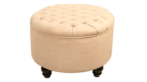 Camelot - 36" Round Ottoman (Linen) rental Miami-Ft. Lauderdale, FL