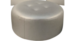 Lounge - Silver Round Ottoman rental Miami-Ft. Lauderdale, FL