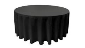 Polyester Linen 108"-Black rental Miami-Ft. Lauderdale, FL