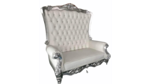 Lounge - Double Seat White With Silver Trim Throne rental Miami-Ft. Lauderdale, FL