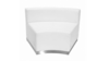 White Leather Concave Chair rental in Miami-Ft. Lauderdale, FL